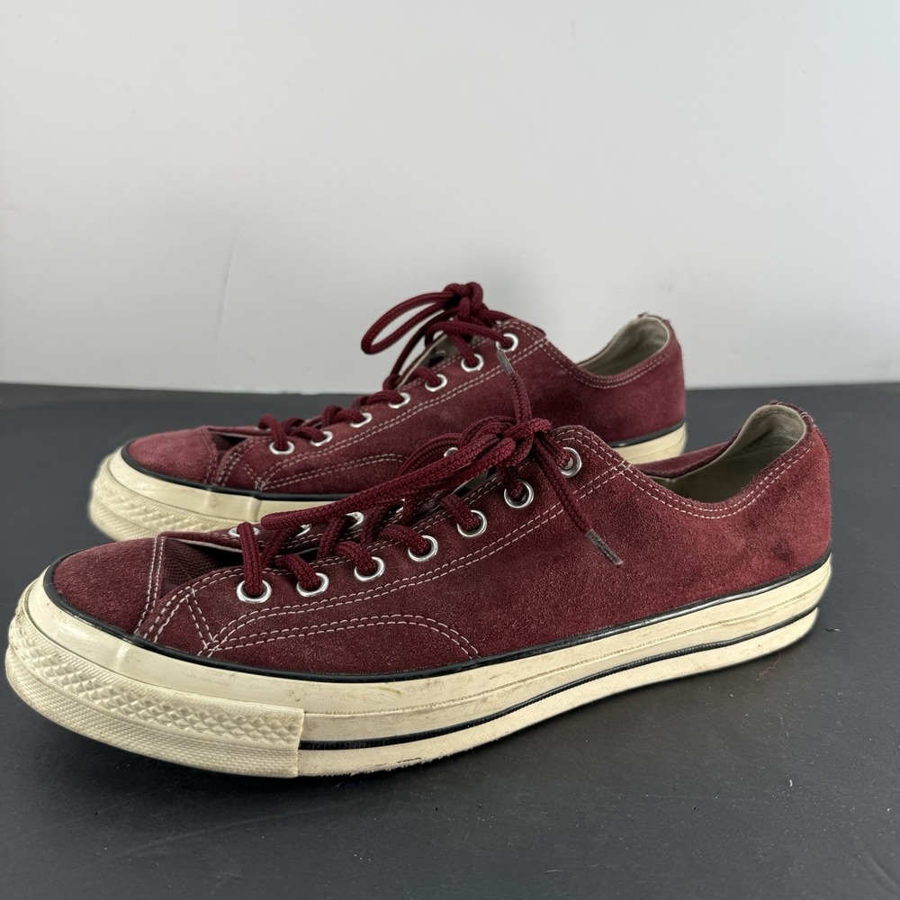 CONVERSE Chuck Taylor 70s Low Top Suede Leather Wine Men 11.5 US Unisex WO 13.5